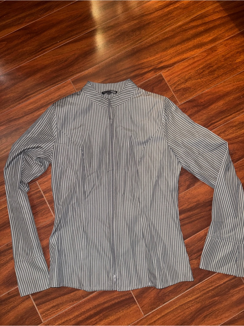 Fashion Nova Women's Black and White Striped Tunic Top